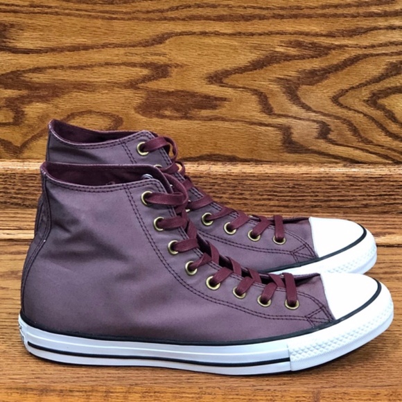 Converse CTAS Hi Deep Bordeaux White Black Shoes - Picture 2 of 8